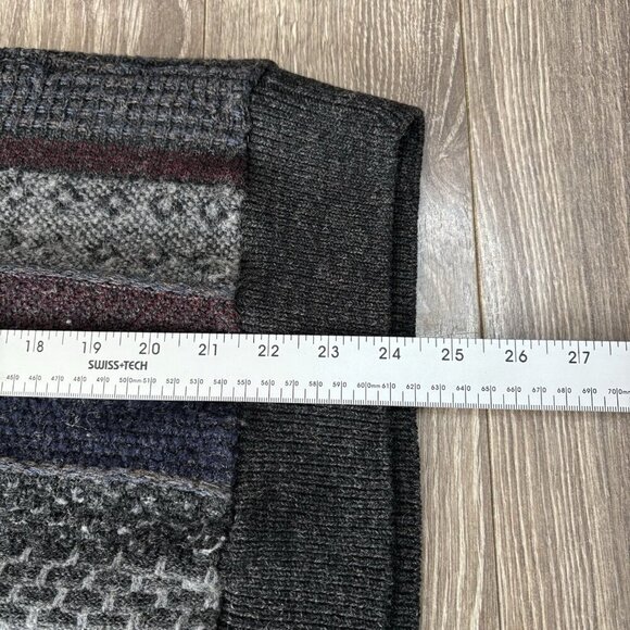 VTG Knitted Coogi Style Sweater Mens L Cooper Grand-pa Wool Pullover 90s Retro - Picture 5 of 16